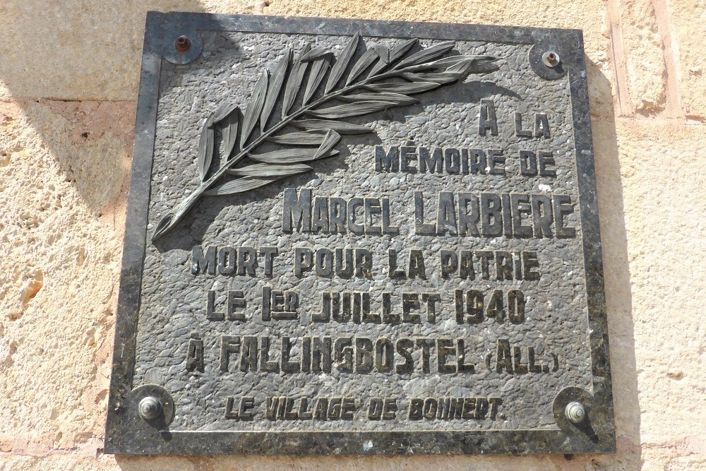 Memorial Deported Soldier Marcel Larbiere #2