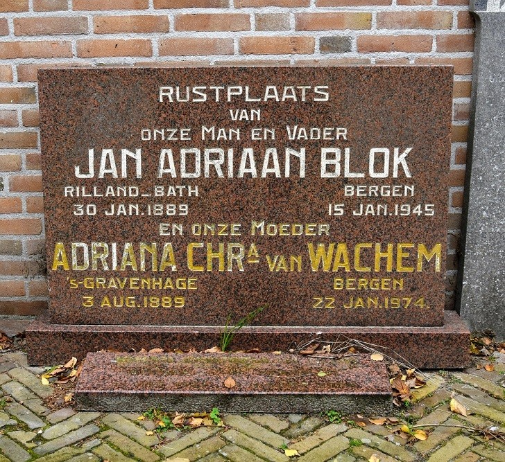 Gravestone Jan Adriaan Blok #2