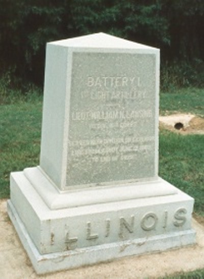 Monument 1st Illinois Light Artillery, Battery I (Union)
