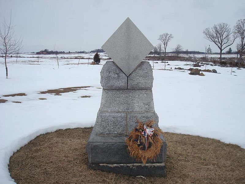 Major-General Daniel E. Sickles Wounded Marker