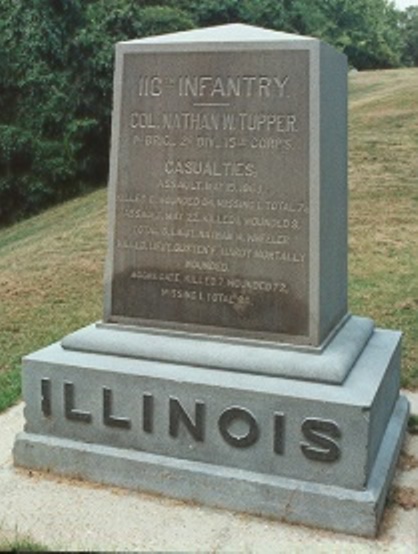 116th Illinois Infantry (Union) Monument #1