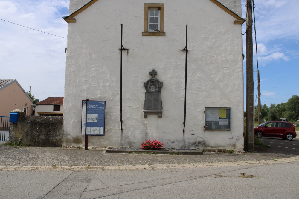 Villers - Information board : The Standard of the 2nd Colonial Infantry Regiment #1