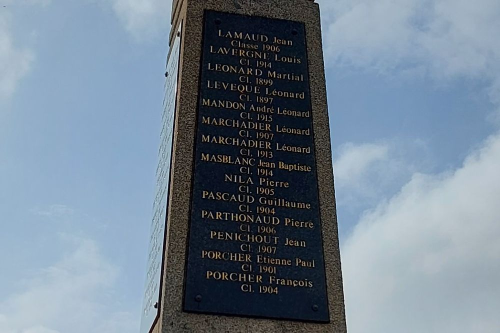 Oorlogsmonument Cognac-la-Forêt #3