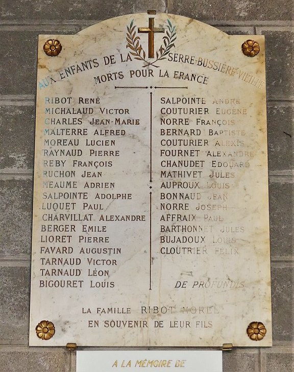 Monument Eerste Wereldoorlog La Serre-Bussière-Vieille