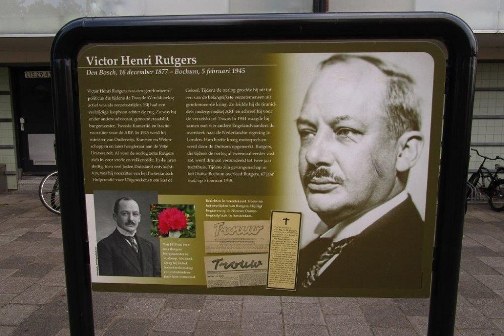 Informatiepaneel Verzetsheld Victor Henri Rutgers #1