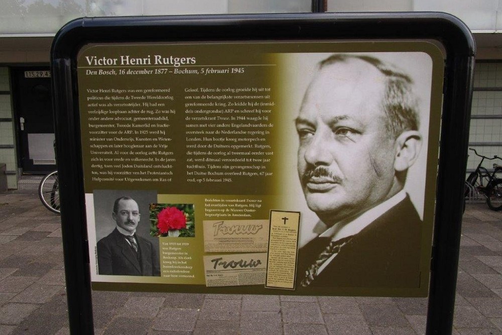 Information Panel Resistance Fighter Victor Henri Rutgers #1