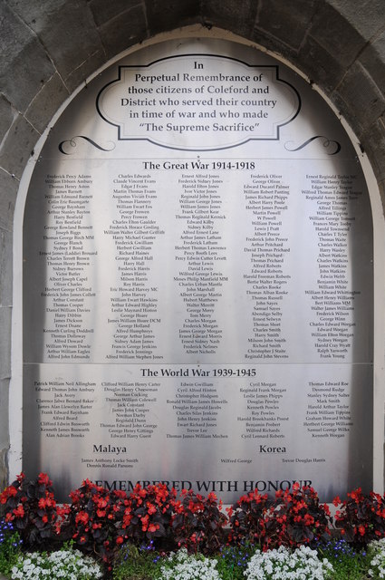 Roll of Honour Coleford #1