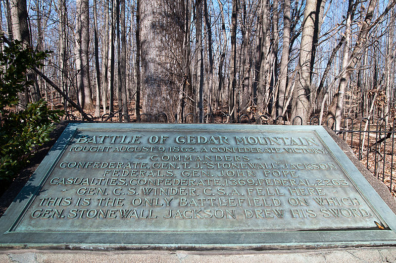Monument Battle of Cedar Mountain