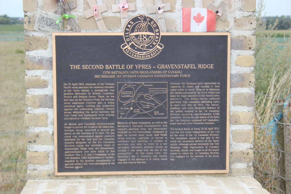 Commemorative Plate 15th Battalion C.E.F. - Gravenstafel Ridge #2