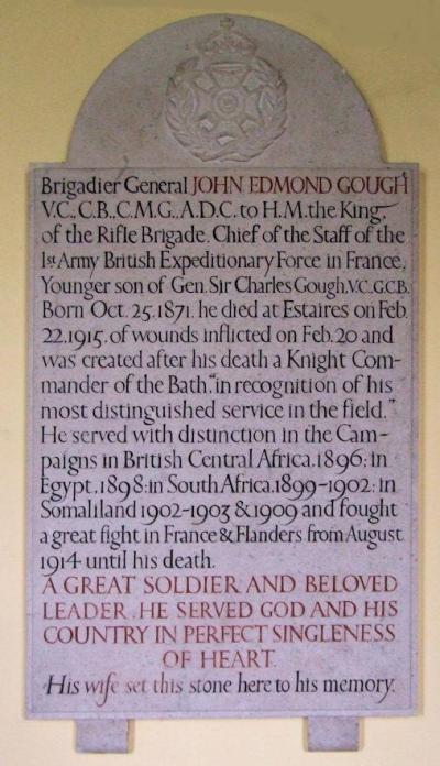 Memorial Brigadier General John Edmond Gough VC #1