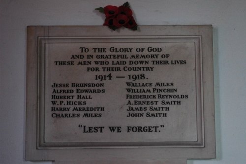 Oorlogsmonument Colesbourne Church #2