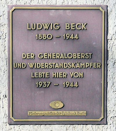 Plaque Ludwig Beck #1