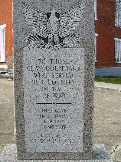 Monument Veteranen Clay County #1