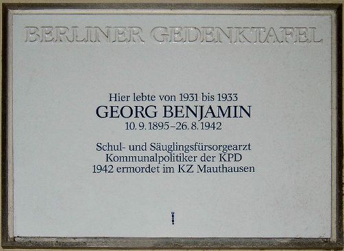Gedenkteken Georg Benjamin #1