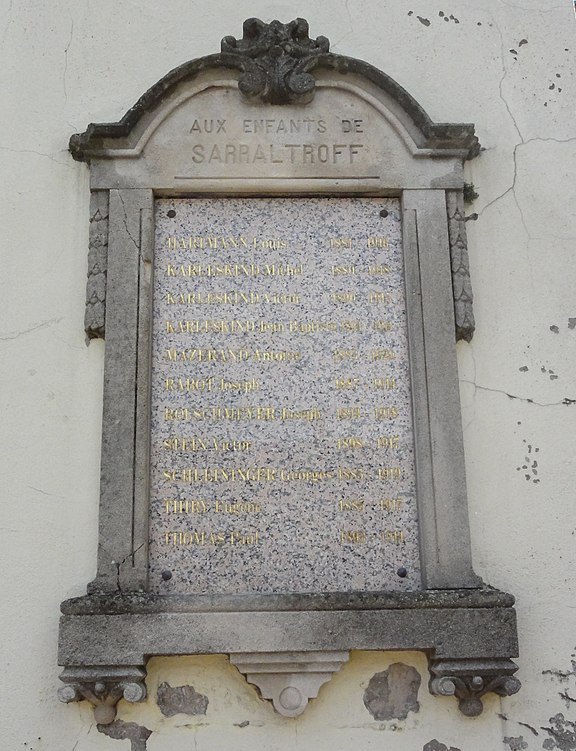 Monument Eerste Wereldoorlog Sarraltroff #2