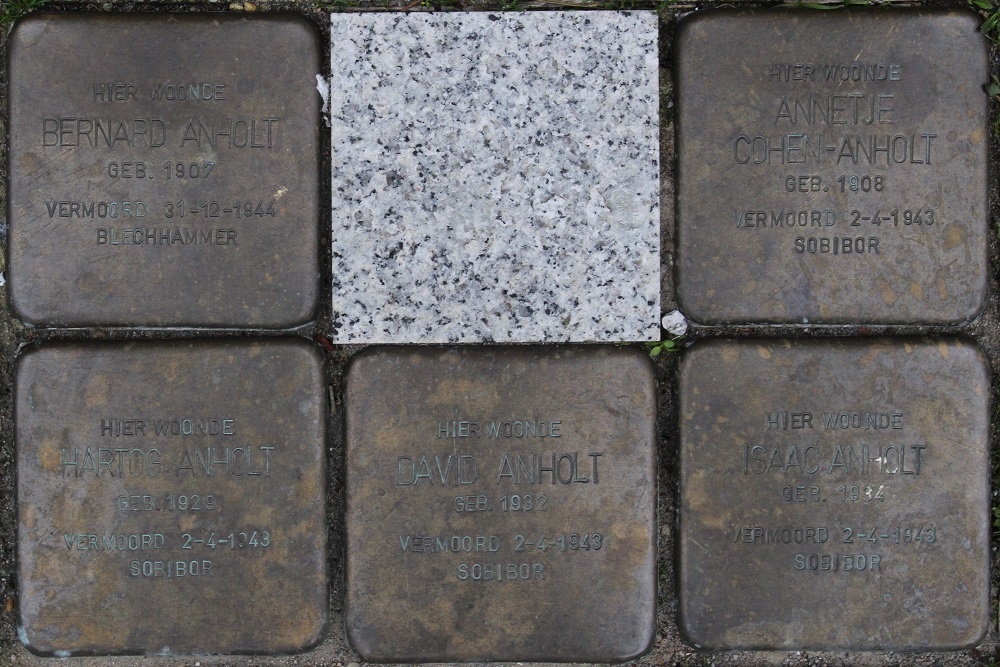 Stolpersteine President Brandstraat 156 (voorheen 38)