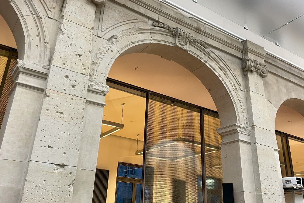 Bullet holes Leibniz Hall Academy Building Gendarmenmarkt