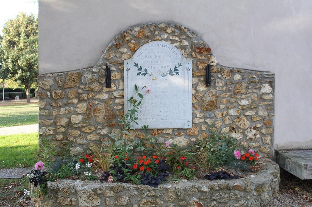 Oorlogsmonument Bailly-Romainvilliers