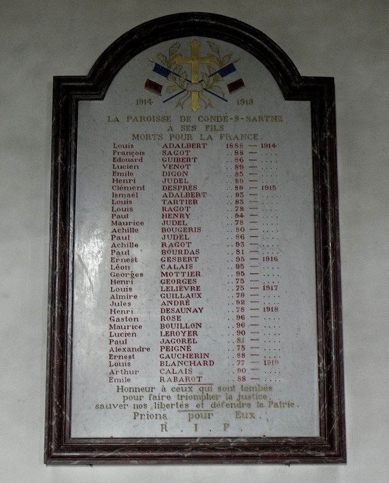 World War I Memorial glise Saint-Martin #1