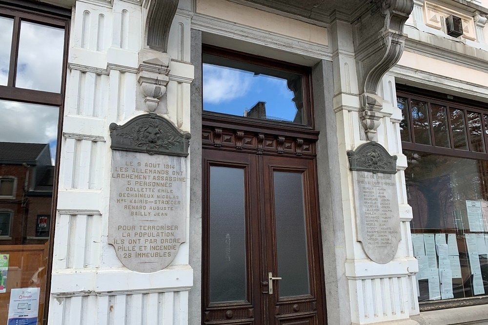 Herdenkingsplaquette Gemeentehuis Limbourg #1