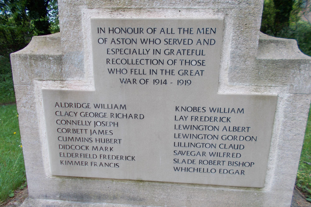 Oorlogsmonument Aston Upthorpe