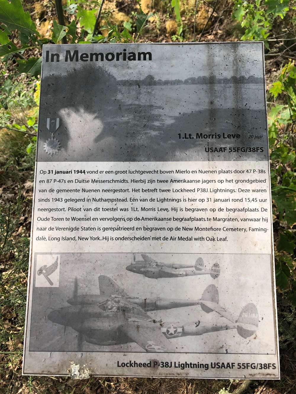 In Memoriam: Crashlocatie P-38 Lightning Lt. Morris Leve #2