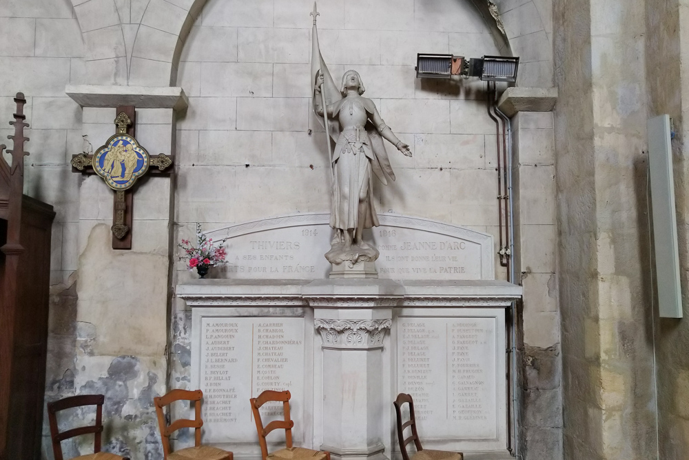 Memorials World War One Thiviers Church