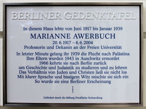 Gedenkteken Marianne Awerbuch #1