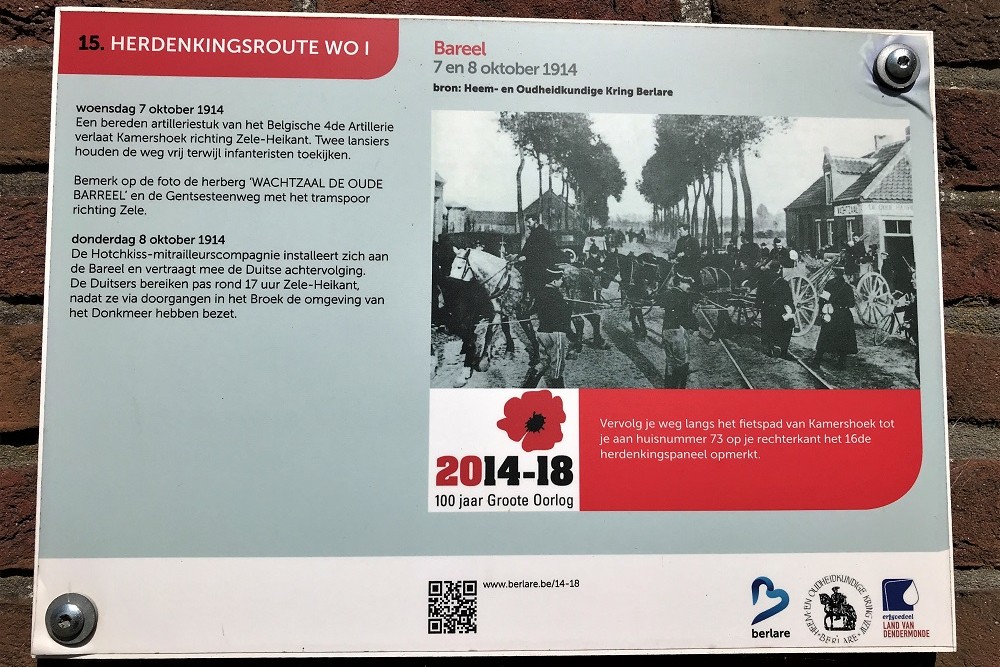 Herdenkingsroute 100 jaar Groote Oorlog - Informatiebord 15