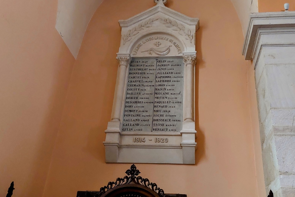 Oorlogsmonument Eglise Saint Julien de Lancié
