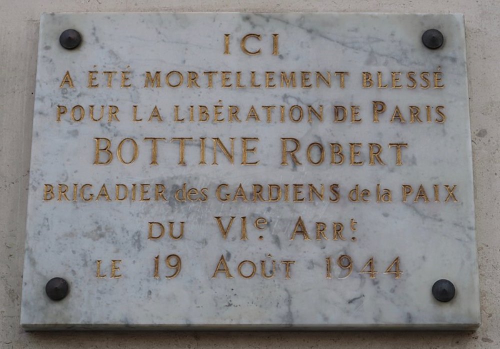 Plaque Robert Bottine