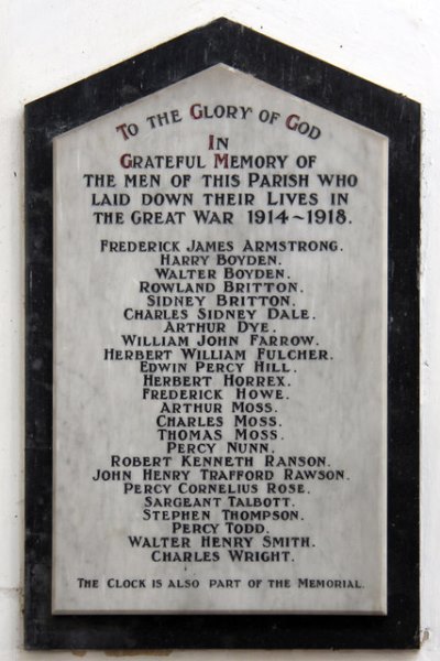 War Memorial All Saints Church