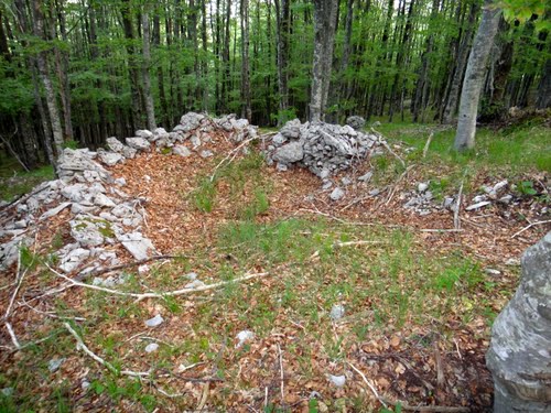 Alpenmuur - Geschutsopstelling Trstenik