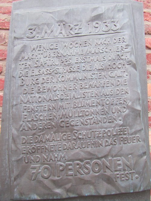 Memorial Plate Elsastrae 45