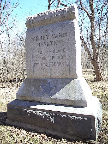 Monument 28th Pennsylvania Infantry