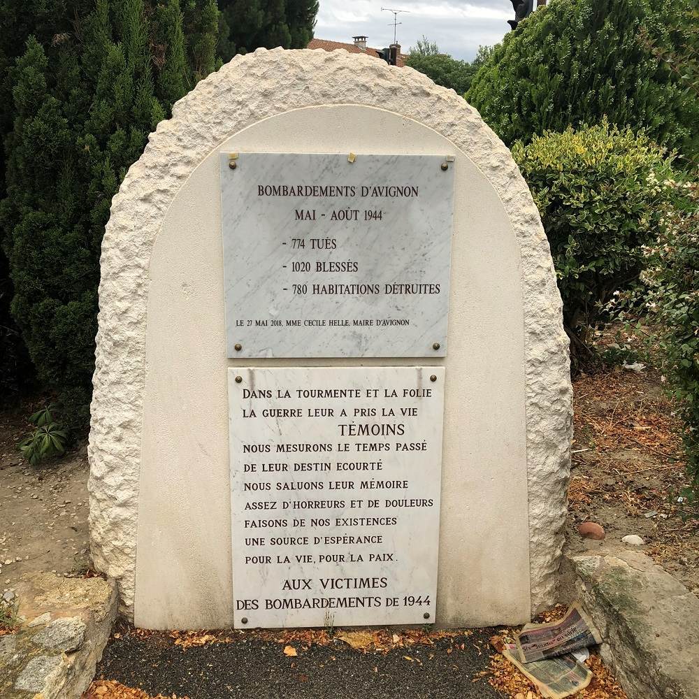 Monument Bombardementen 1944 Avignon #2