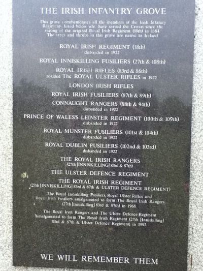 Irish Infantry Regiments Memorial #2