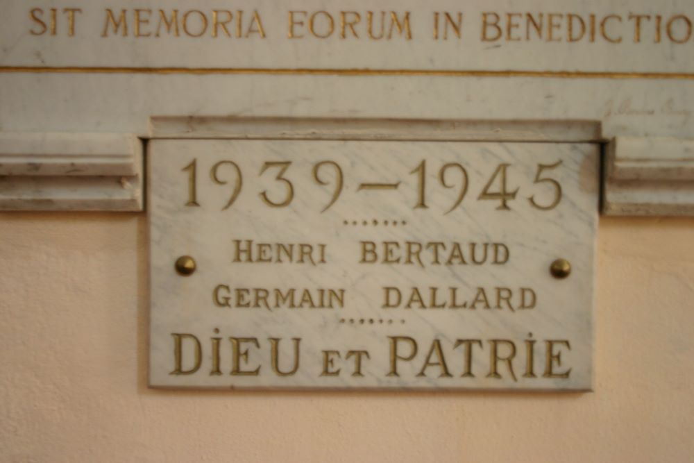 Memorial Eglise Saint-Pierre-aux-Liens 1940-1945