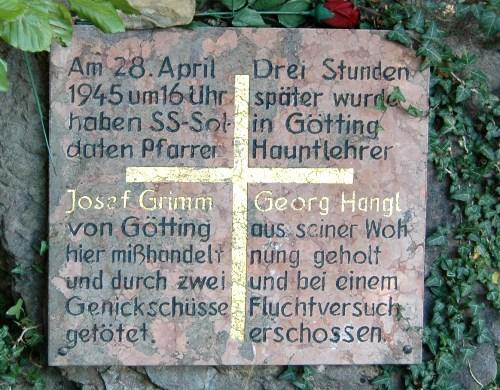 Remembrance Stone Josef Grimm and Georg Hangl #2