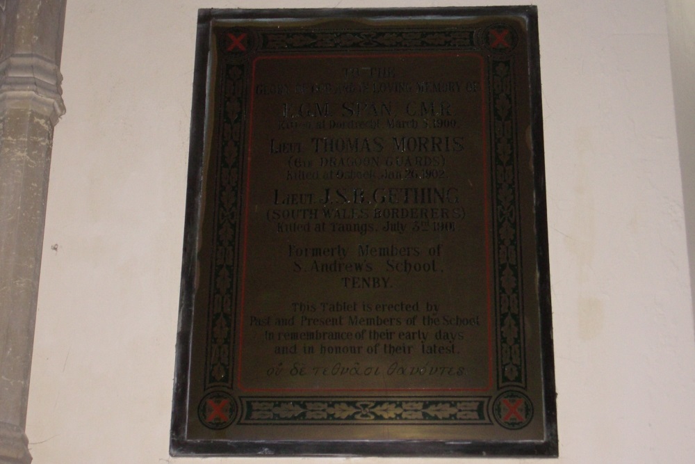 War Memorial St. Mary's Church Tenby #3