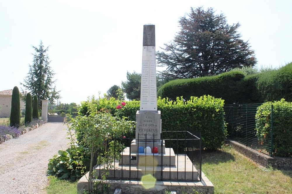 Oorlogsmonument Pierrerue