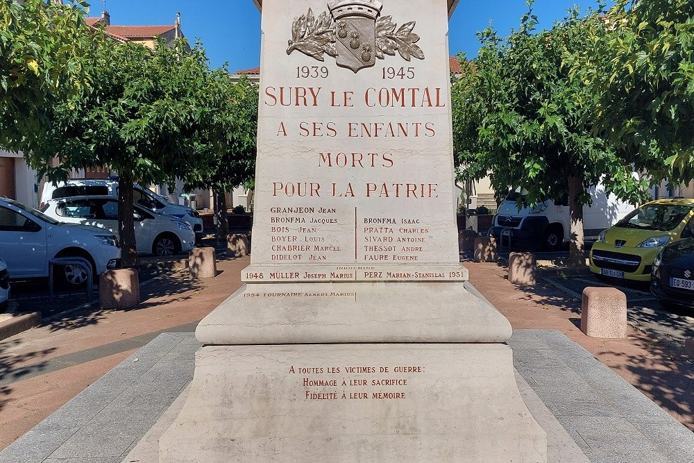 Oorlogsmonument Sury-le-Comtal #3