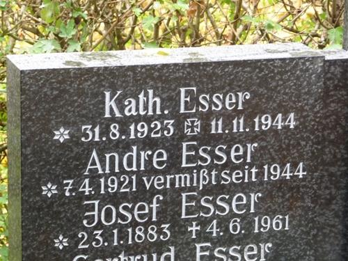 Herdenkingsteksten Duitse Gesneuvelden Kinzweiler #2