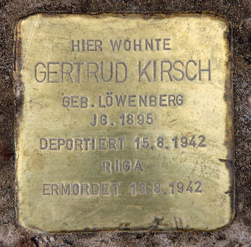 Stolperstein Gntzelstrae 62