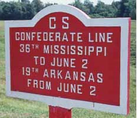 Positie-aanduiding 36th Mississippi Infantry (Confederates) #1