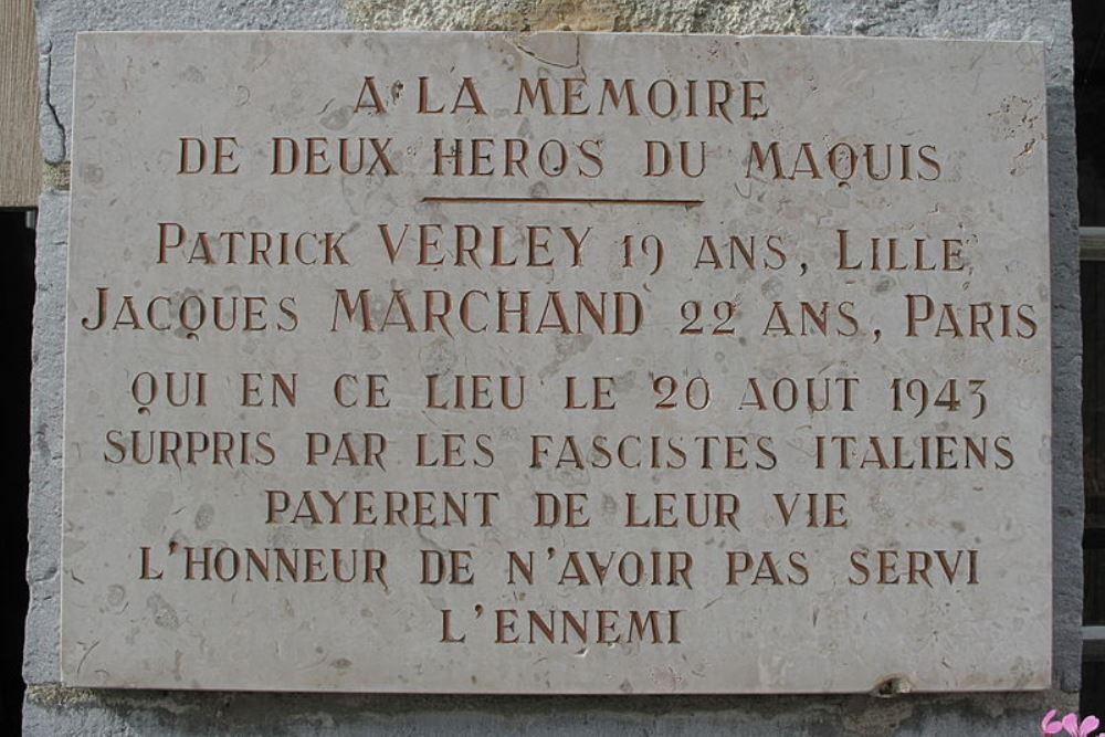 Memorial Killed Resistance Fighters