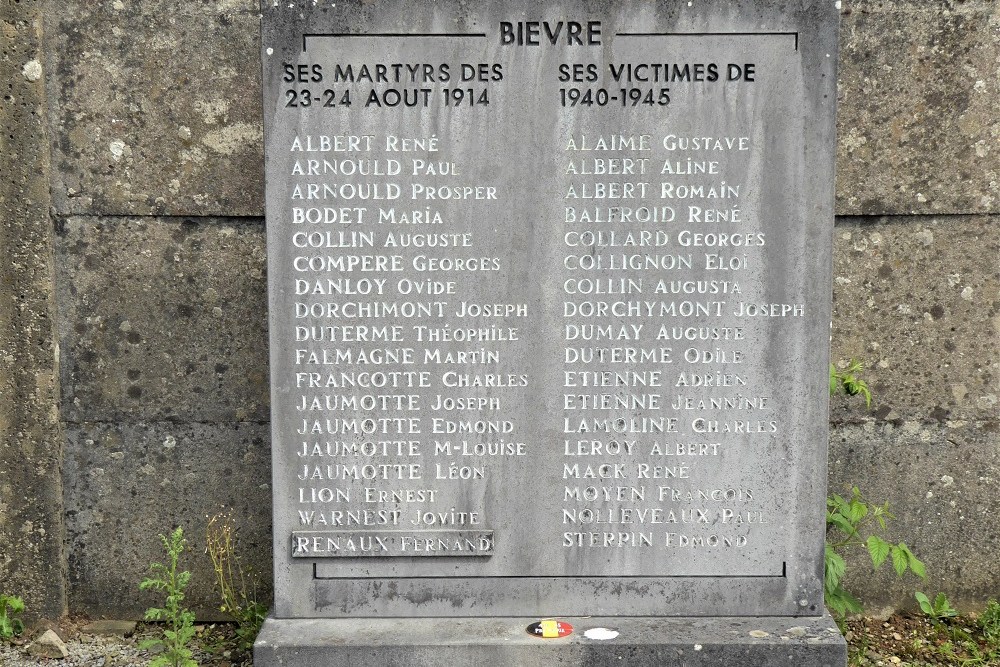 Gedenkteken Begraafplaats Bièvre