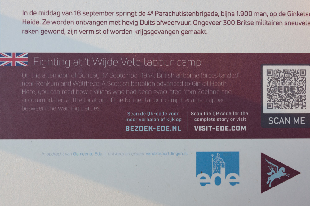 Information Sign Fighting at 't Wijde Veld Labour Camp #5