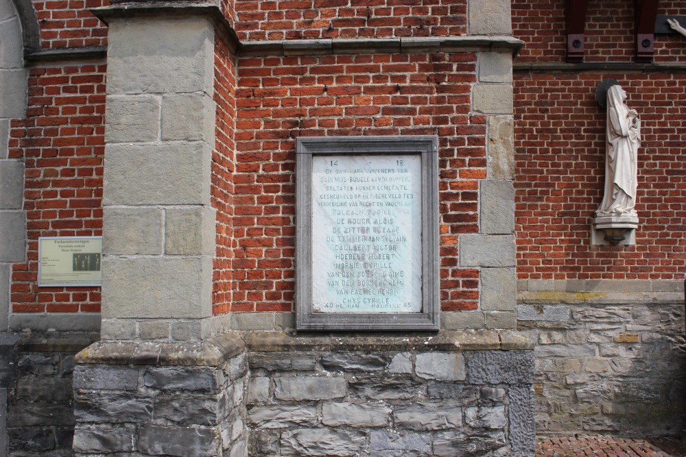 Commemorative Plate War Victims Sint-Denijs-Boekel