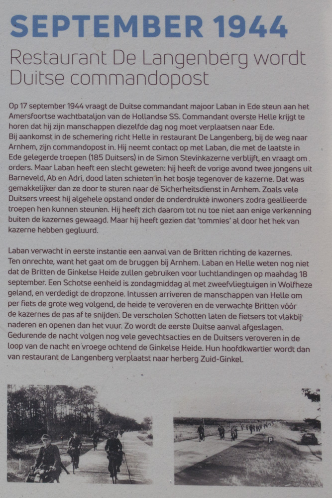 Information Sign Restaurant Langenberg becomes a German Command post #2